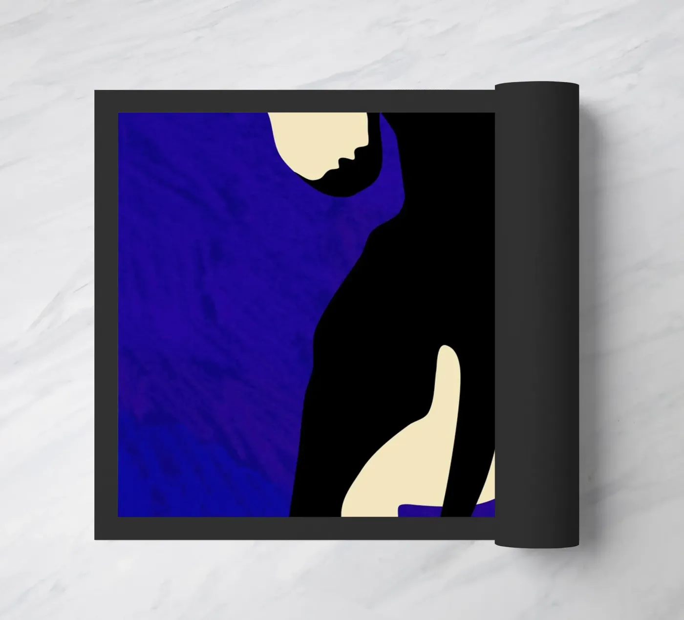 Blue Backdrop doormat by Kintsugi99