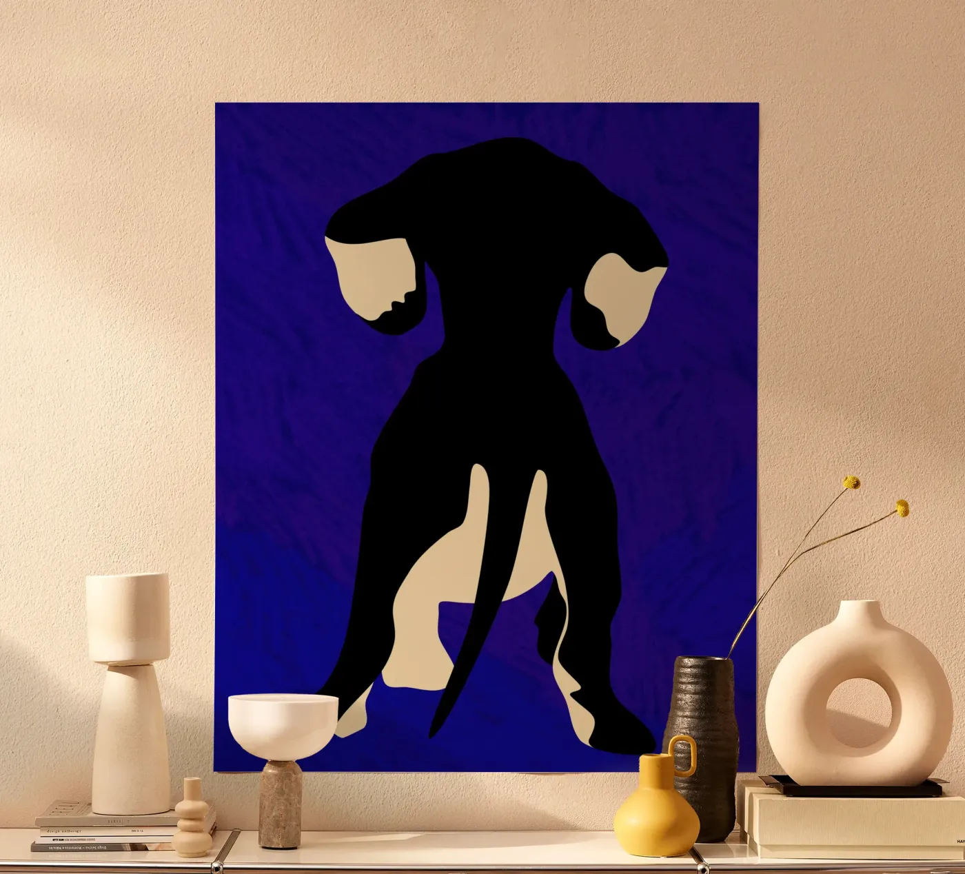 Blauer Backdrop Poster von Kintsugi99