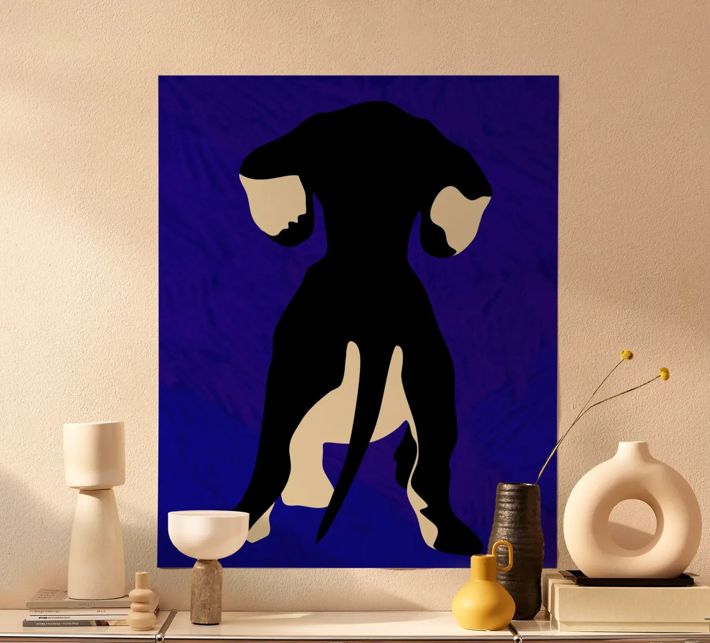 Blauer Backdrop Poster von Kintsugi99