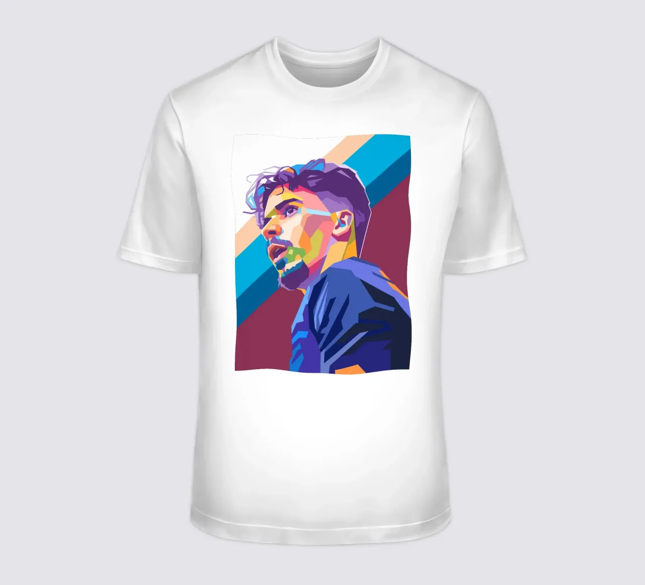 Vitinha pop art portrait t-shirt by Hantamrata