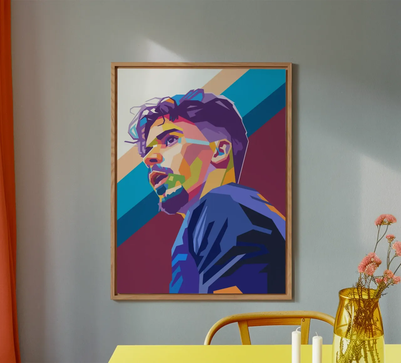 Vitinha pop art portrait forex plate by Hantamrata