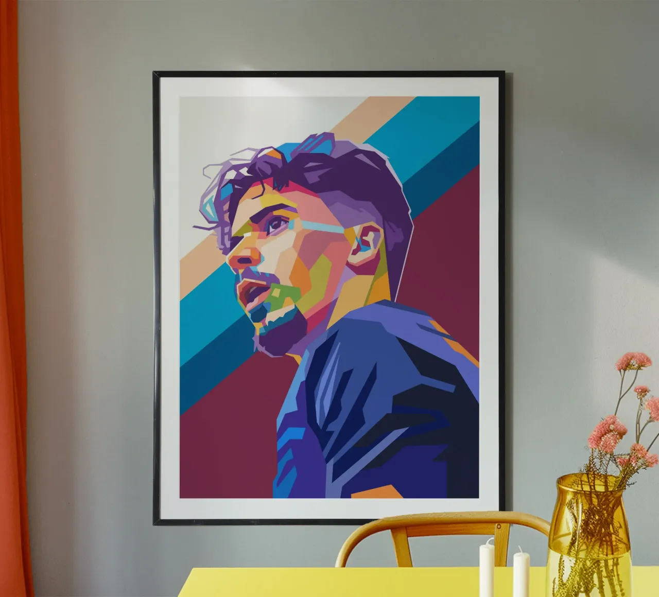 Vitinha pop art portrait poster by Hantamrata