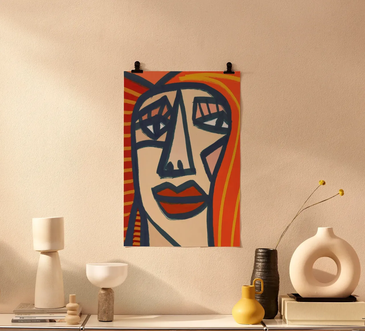 Jacki poster con telaio in legno da Maria Kritzas