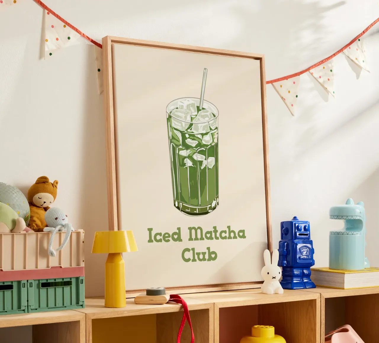 Club Matcha ghiacciato tela con Cornice a cassetta da EDMPROJECT