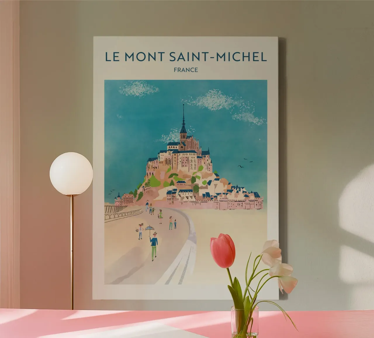 Le Mont Saint-Michel Francia tela con Cornice a cassetta da DYDesign