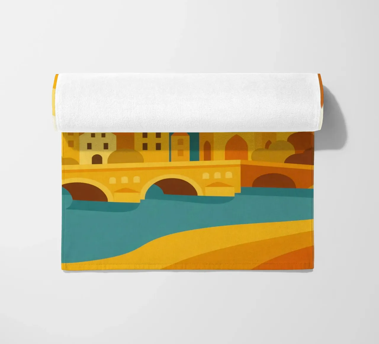 Metz, luce dorata sulla città cattedrale telo mare da JETLAG | affiches voyage