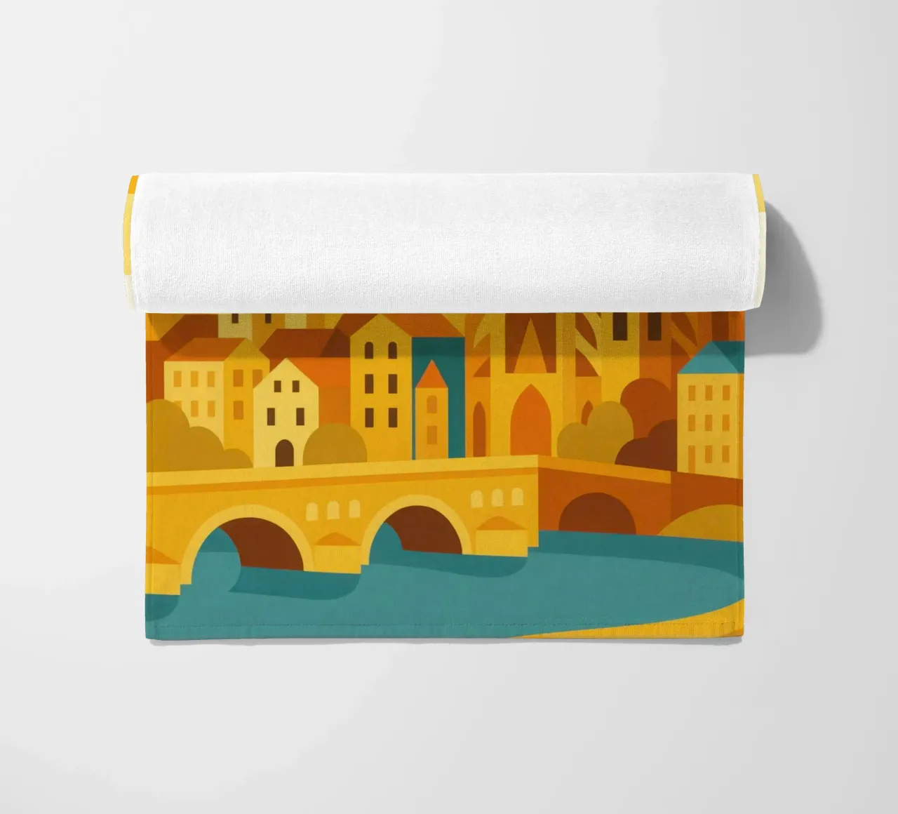 Metz, luce dorata sulla città cattedrale telo mare da JETLAG | affiches voyage