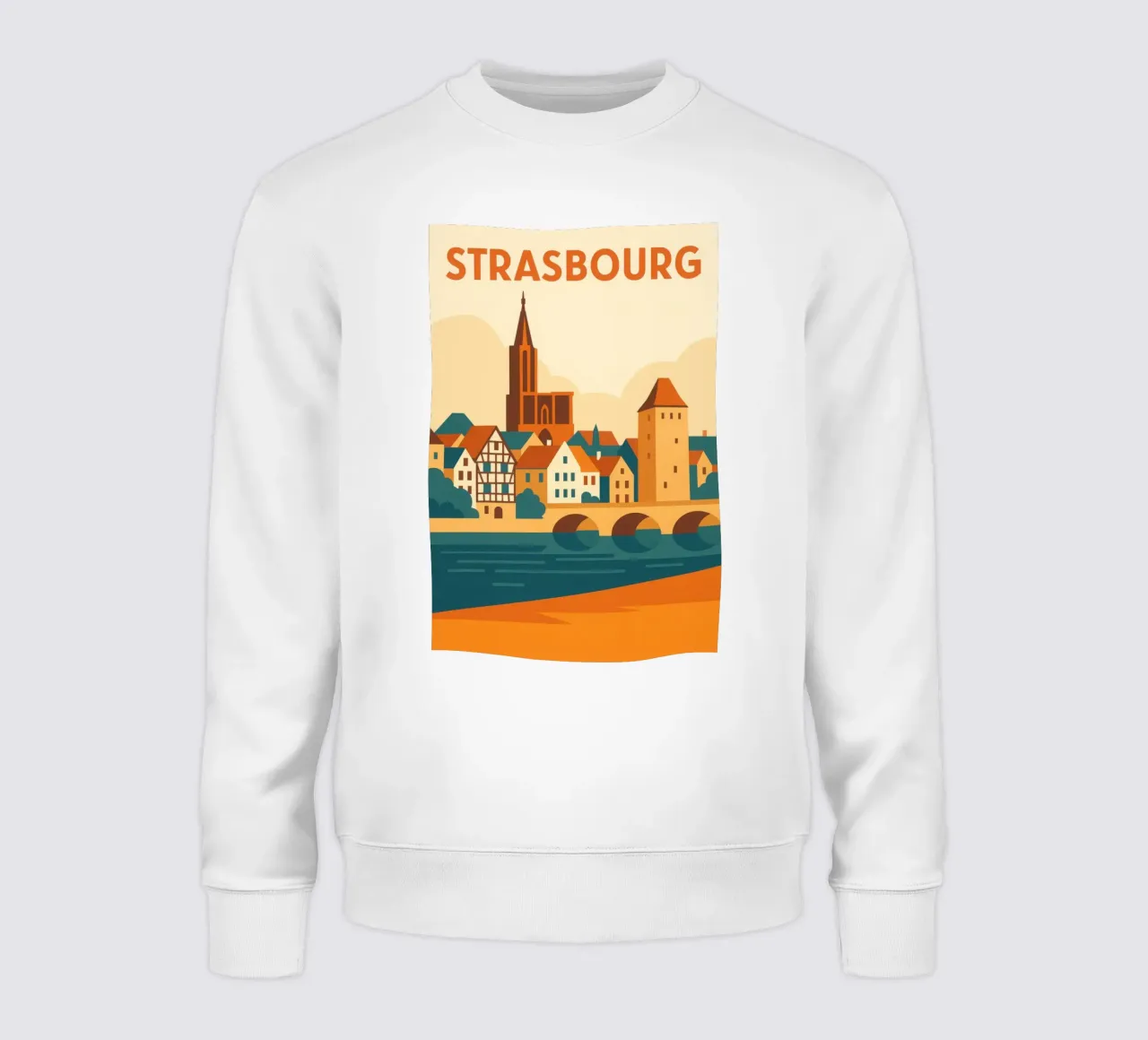 Strasburgo, tra case a graticcio e la cattedrale felpa da JETLAG | affiches voyage