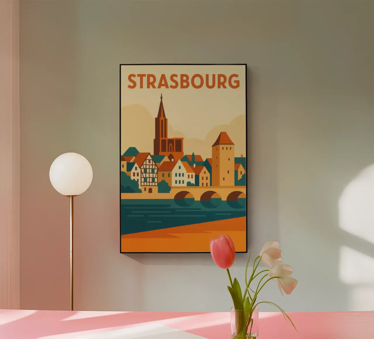 Strasburgo, tra case a graticcio e la cattedrale plexiglass da JETLAG | affiches voyage