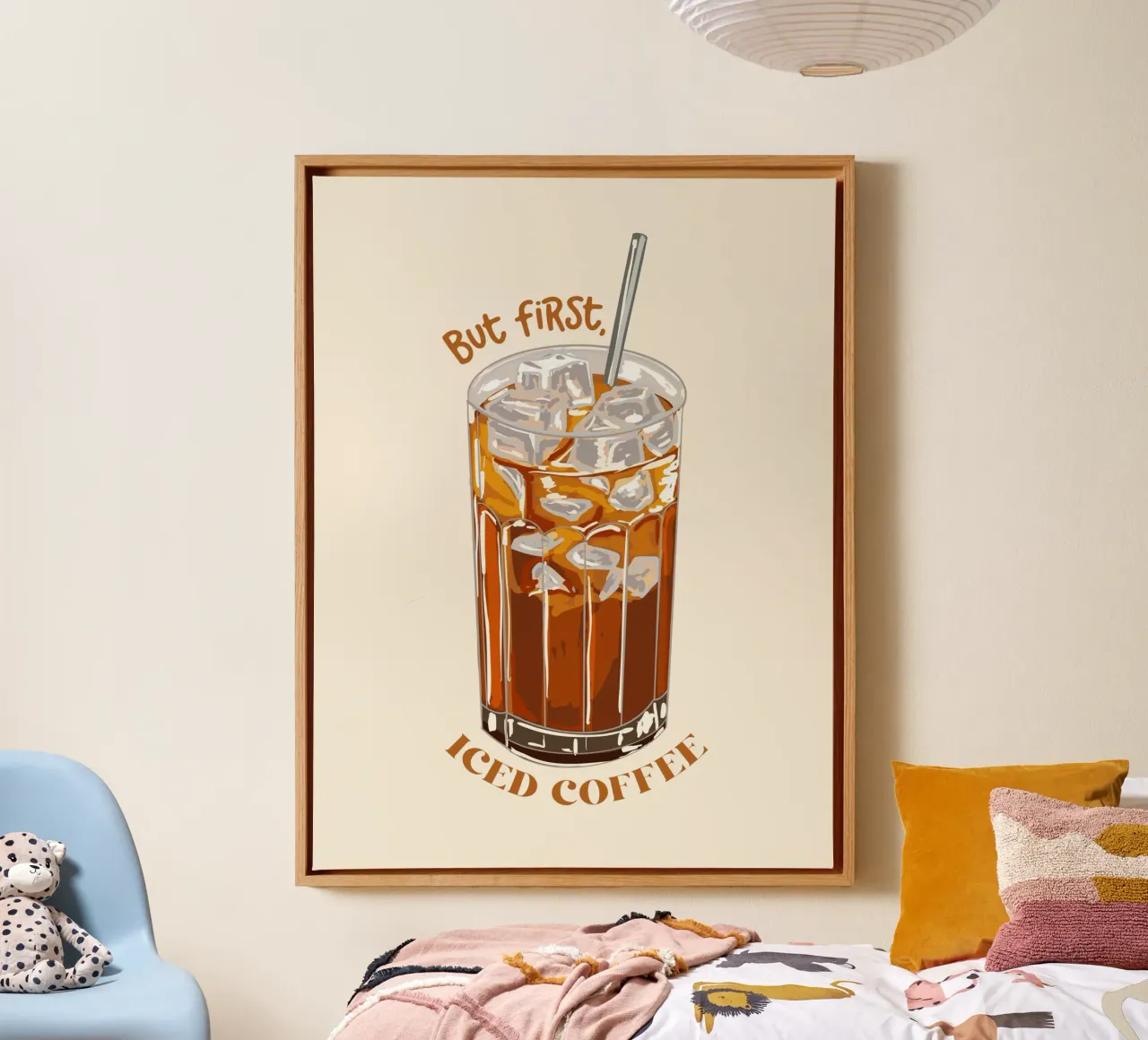Ma prima il caffè freddo tela con Cornice a cassetta da EDMPROJECT