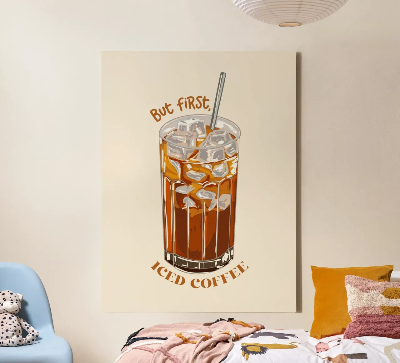 Ma prima il caffè freddo tela con Cornice a cassetta da EDMPROJECT