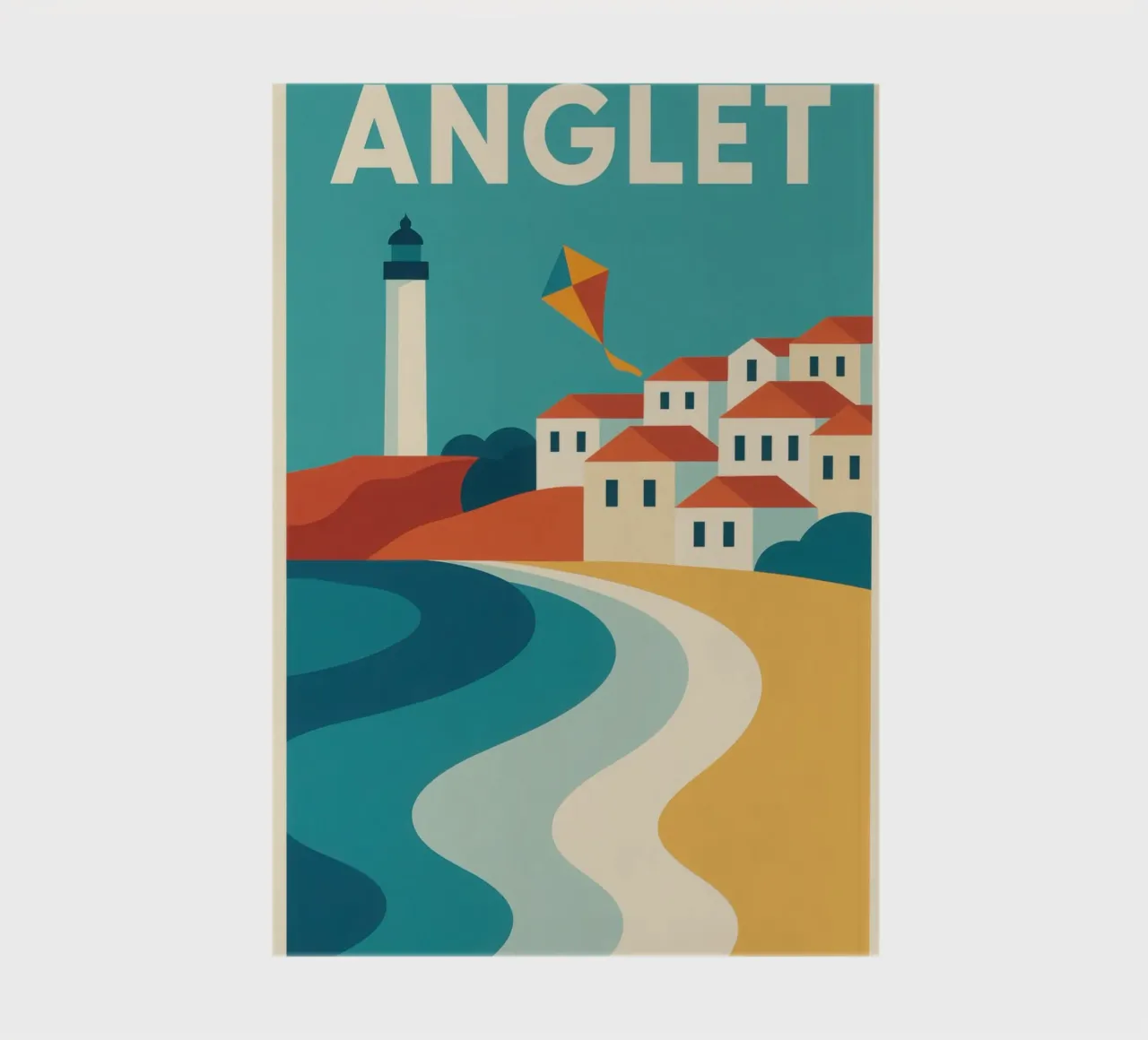 Anglet, aquilone e faro sull'Atlantico diario da JETLAG | affiches voyage