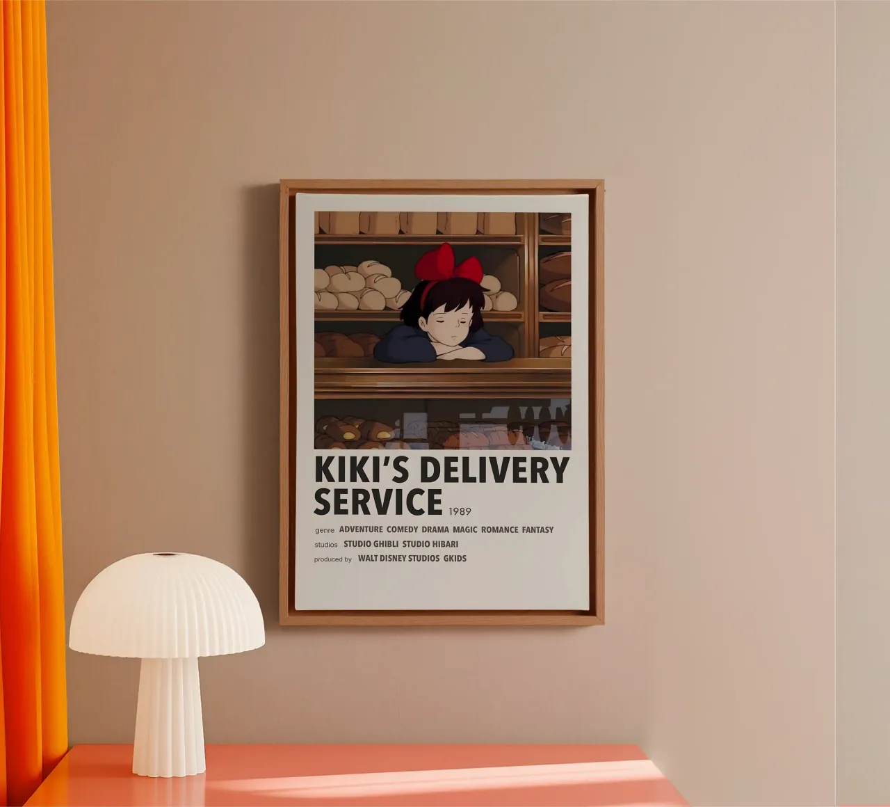 KIKI'S DELIVERY SERVICE  1989 tela con Cornice a cassetta da Totoya