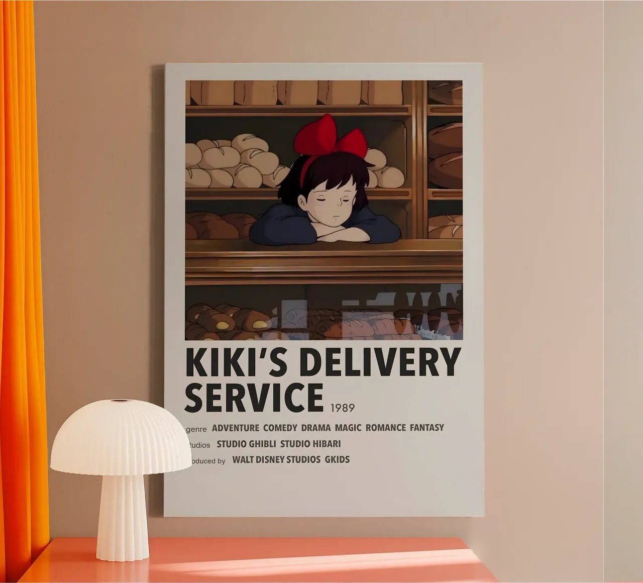 KIKI'S DELIVERY SERVICE  1989 tela con Cornice a cassetta da Totoya