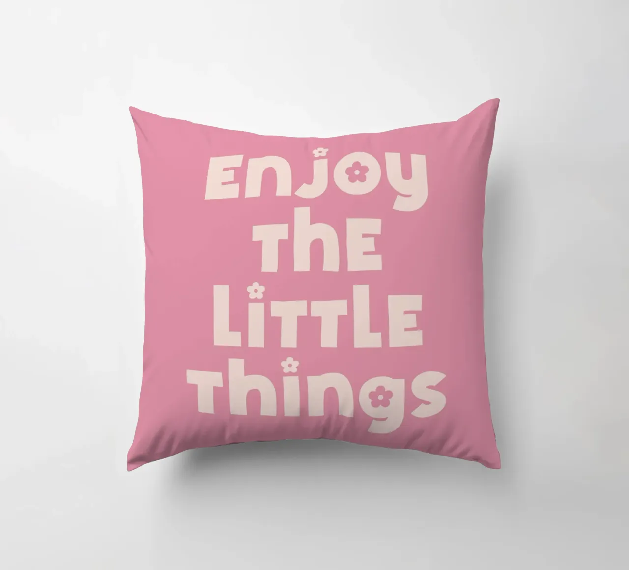 Godetevi le piccole cose (Citazione Rosa) cuscino da Paigaam Studio