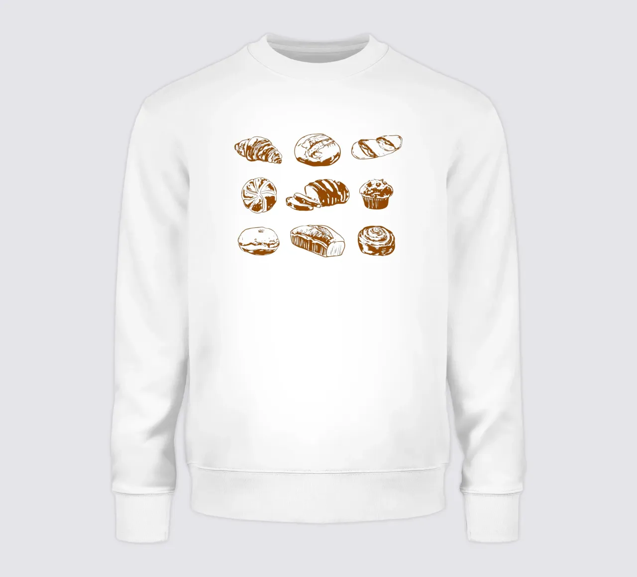Illustrazione di pane e dolci rustici felpa da EDMPROJECT
