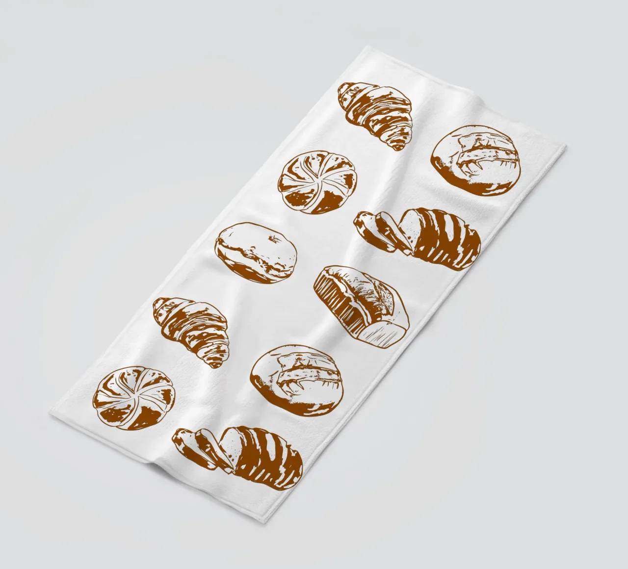 Illustrazione di pane e dolci rustici telo mare da EDMPROJECT