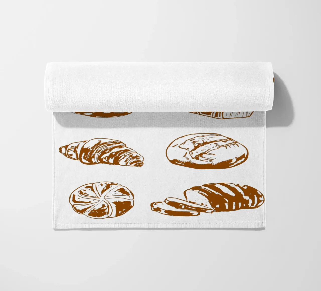 Illustrazione di pane e dolci rustici telo mare da EDMPROJECT