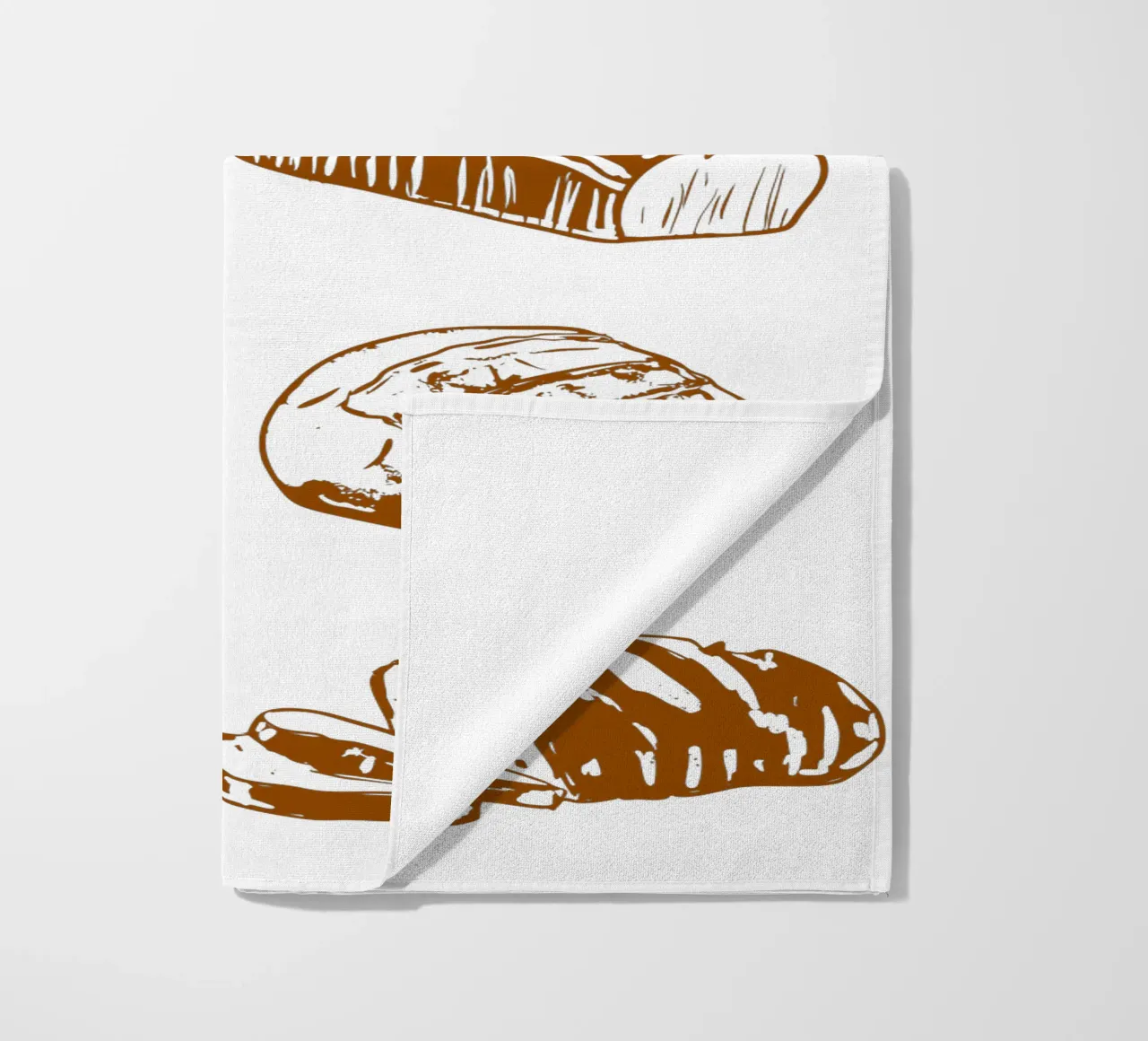 Illustrazione di pane e dolci rustici telo mare da EDMPROJECT