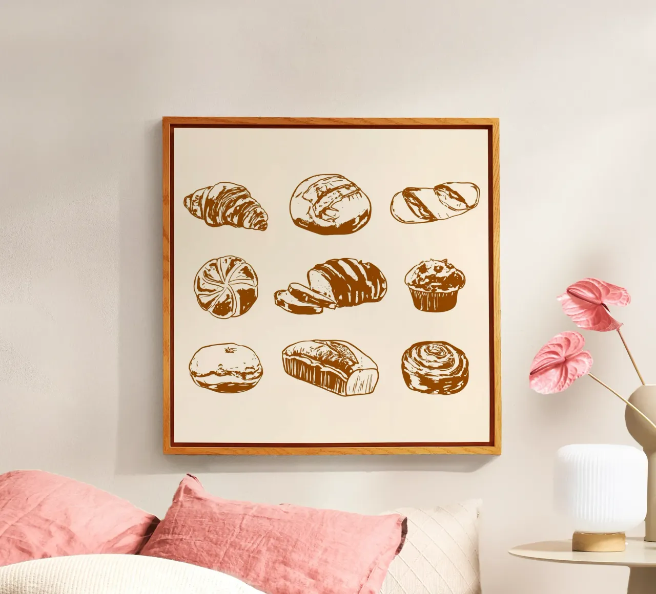 Illustrazione di pane e dolci rustici plexiglass da EDMPROJECT