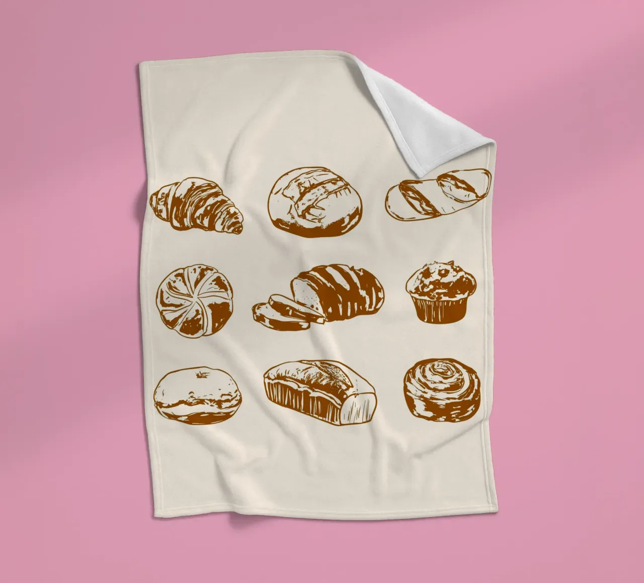 Illustrazione di pane e dolci rustici coperta in pile da EDMPROJECT