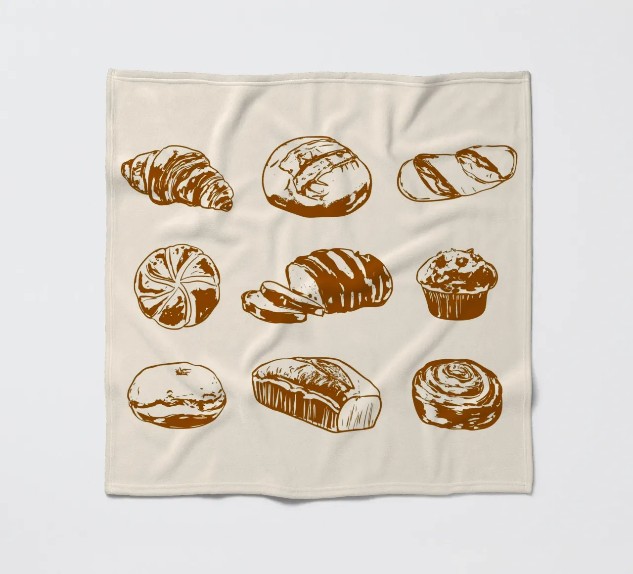 Illustrazione di pane e dolci rustici coperta in pile da EDMPROJECT