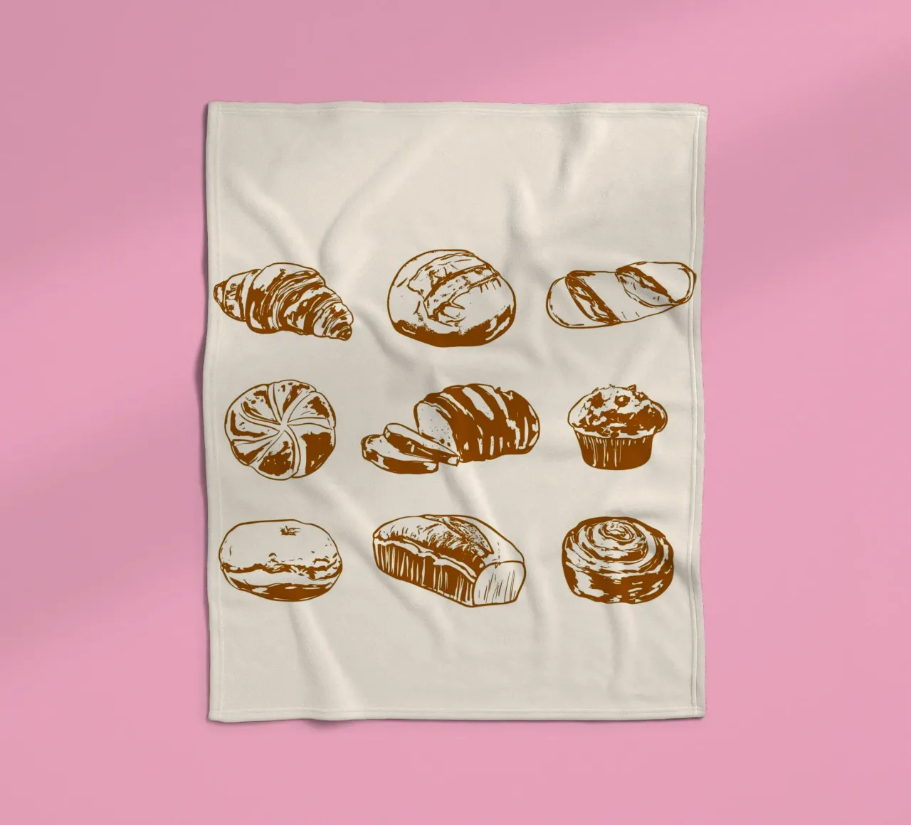 Illustrazione di pane e dolci rustici coperta in pile da EDMPROJECT
