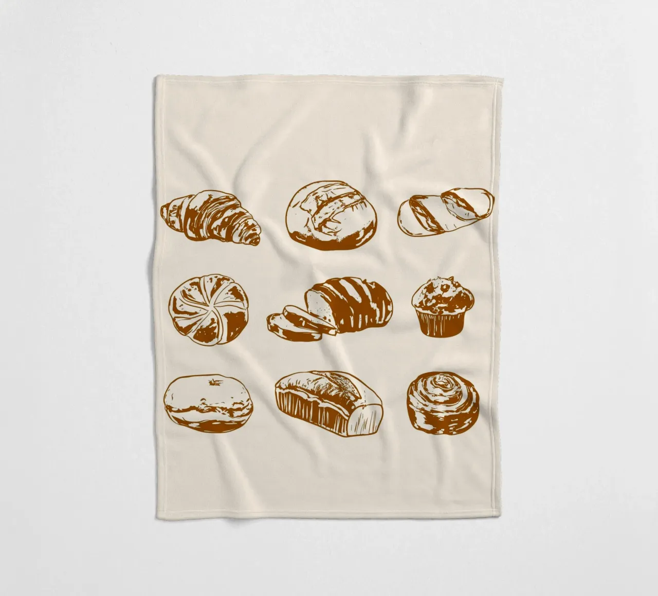 Illustrazione di pane e dolci rustici coperta in pile da EDMPROJECT