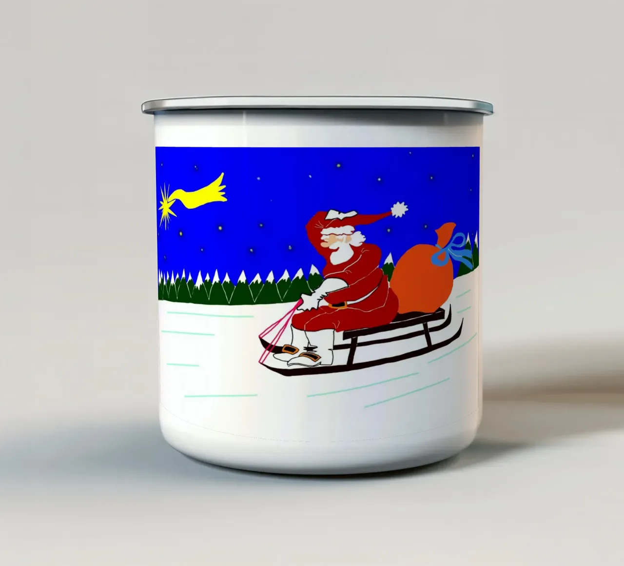 Natale tazza in smalto da Massimo Frascogna