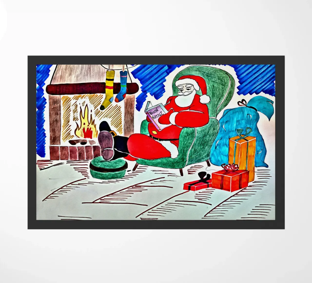 Merry Christmas doormat by Massimo Frascogna