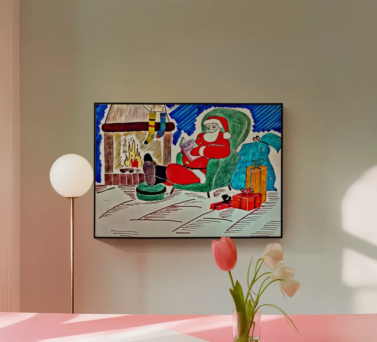 Feliz Navidad metacrilato de Massimo Frascogna