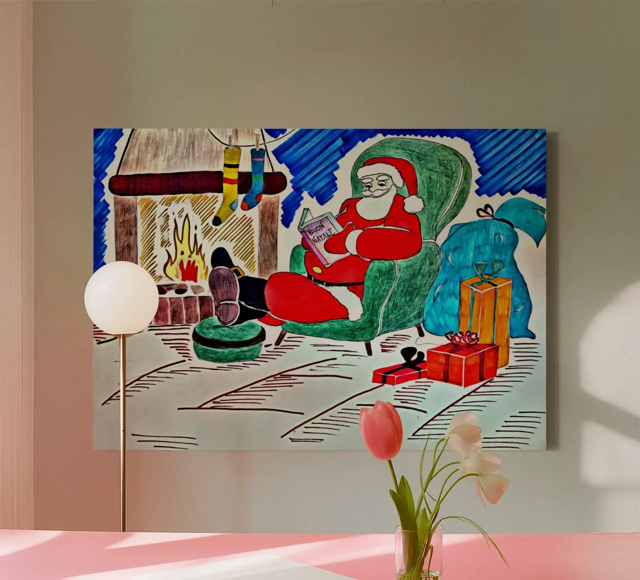 Merry Christmas canvas by Massimo Frascogna