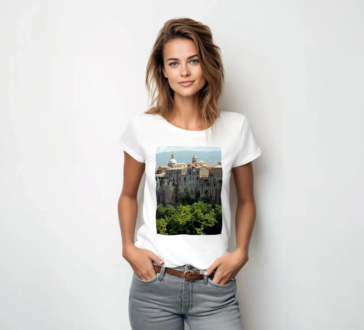 Saint Agatha women's fitted t-shirt by Massimo Frascogna