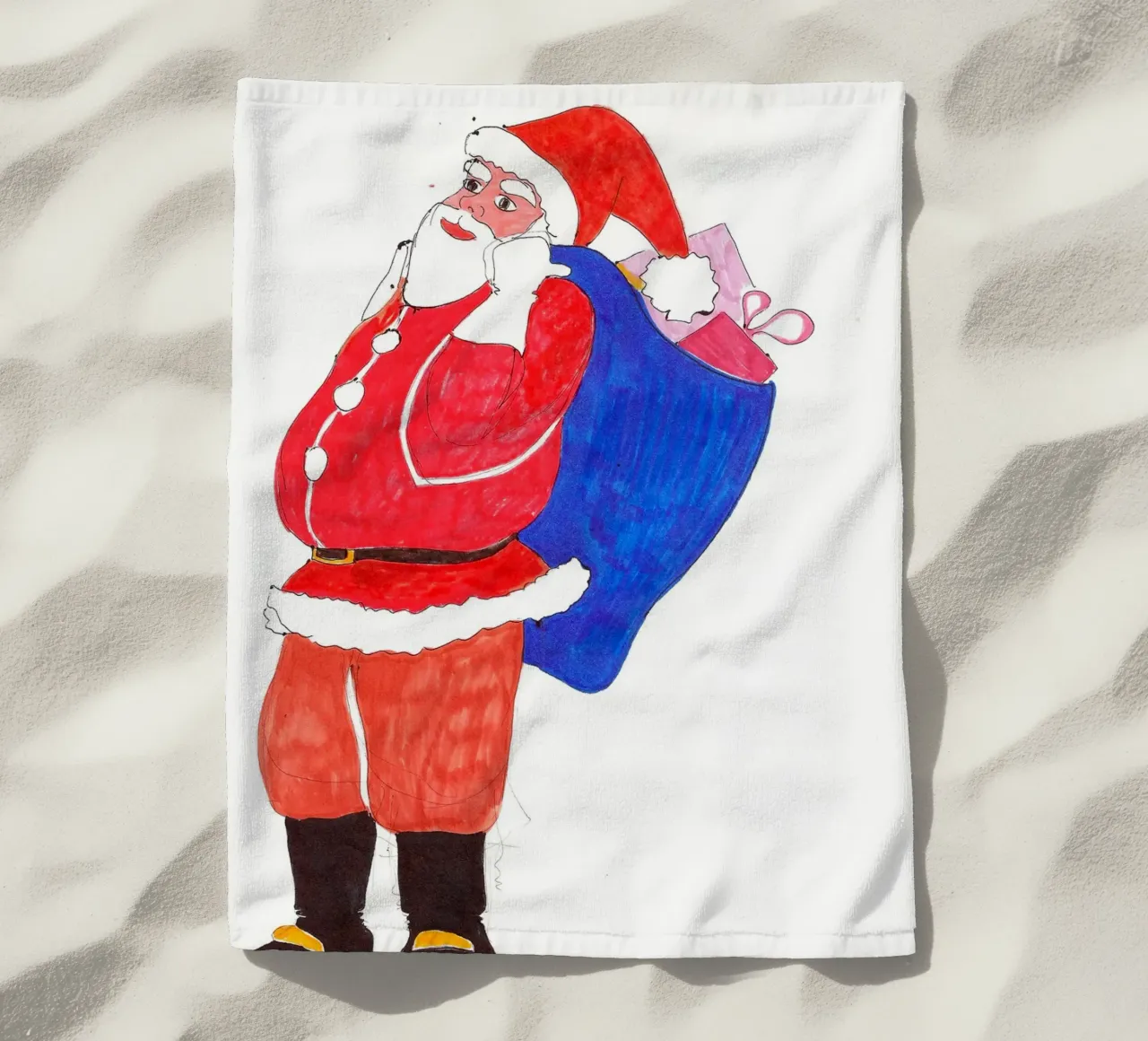 Christmas beach towel by Massimo Frascogna
