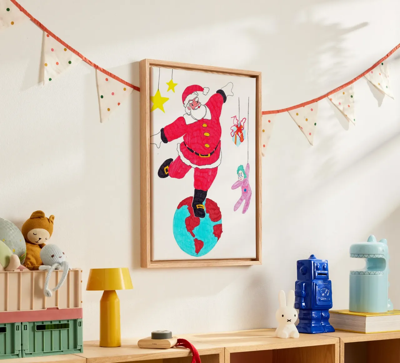 Kerst canvas met Baklijst van Massimo Frascogna