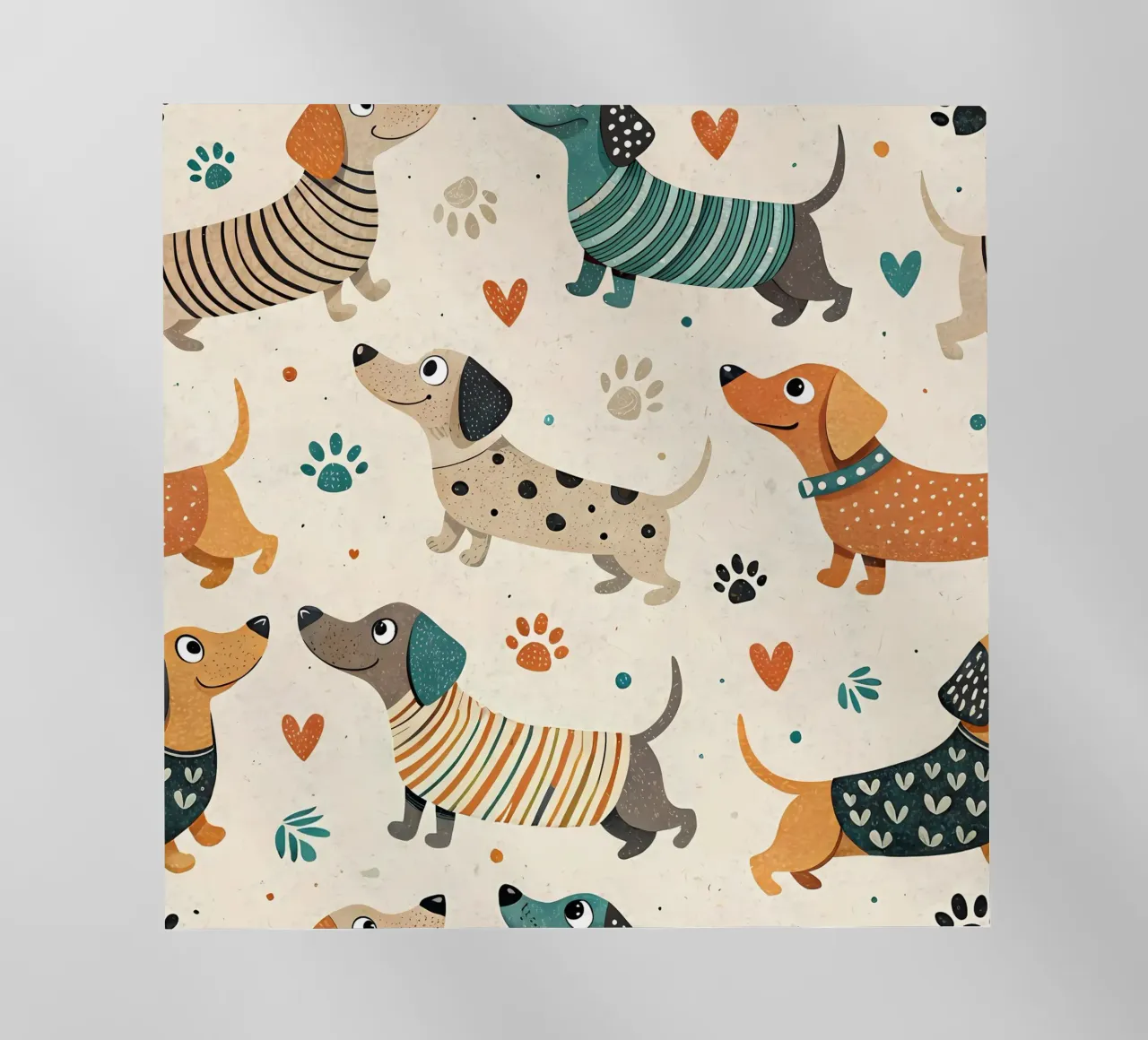 Modello di scarabocchio per cani pellicola backlit da Happy Littles
