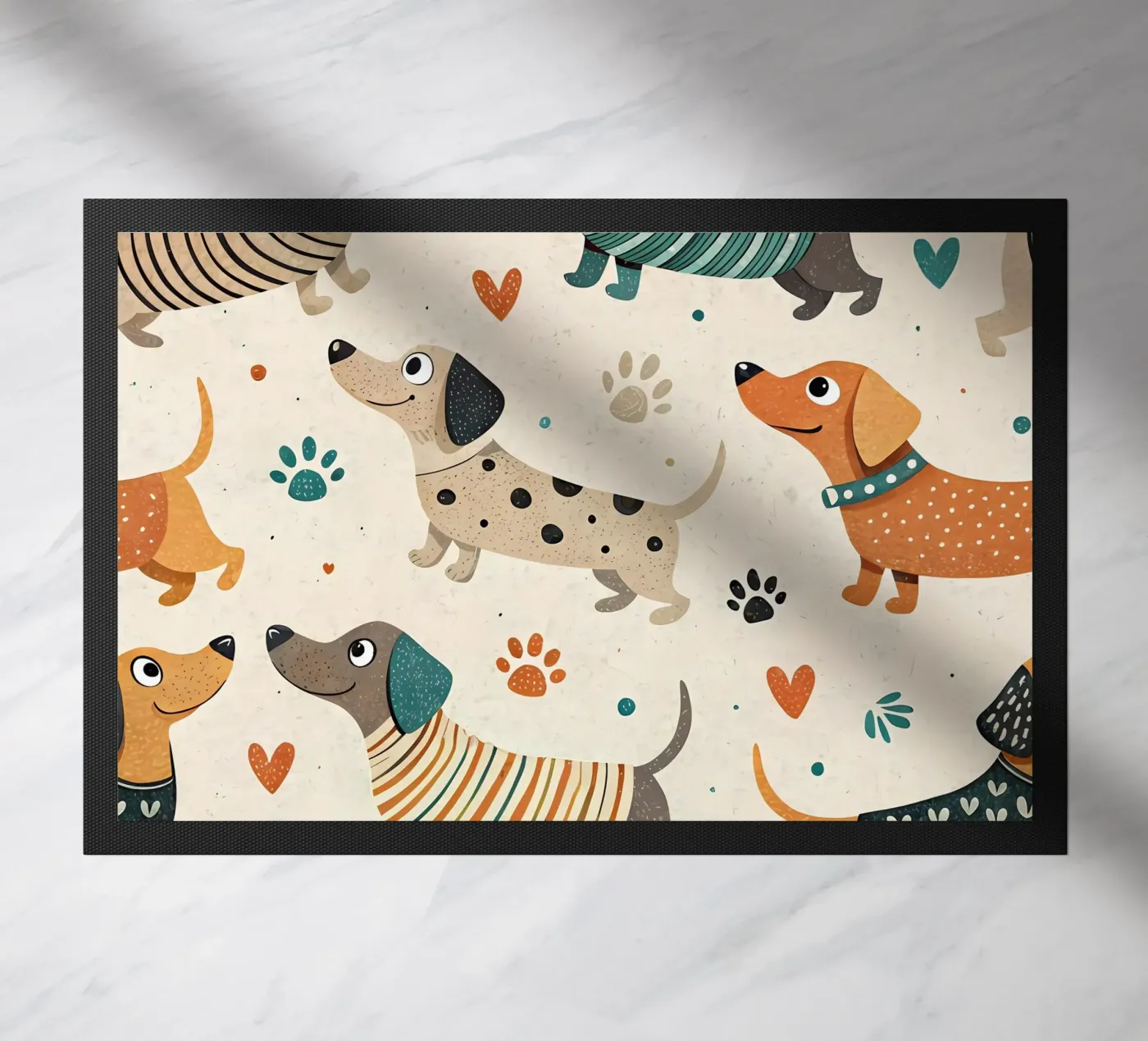 Modello di scarabocchio per cani zerbino da Happy Littles