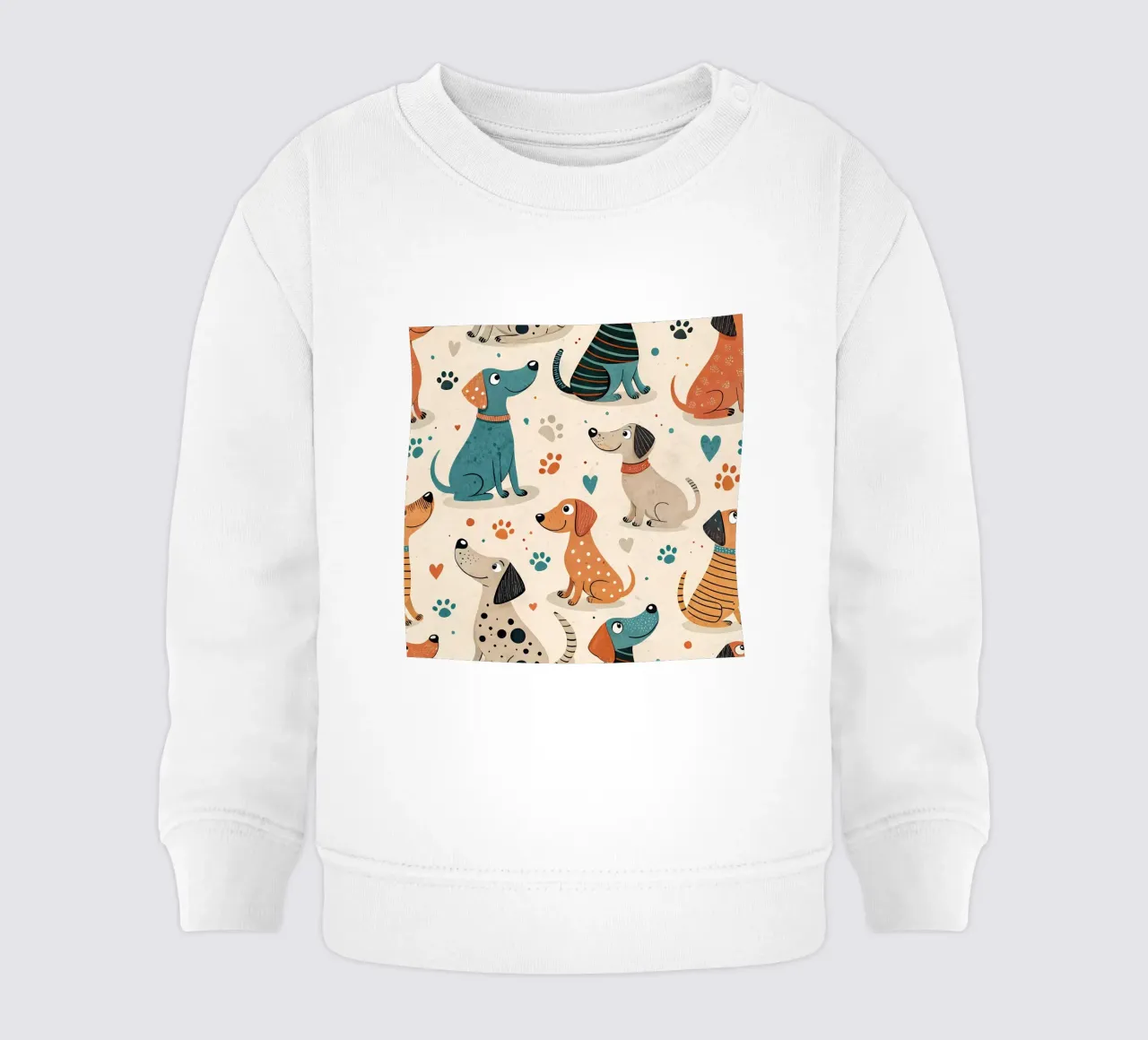 Modello di scarabocchio per cani felpa neonato da Happy Littles
