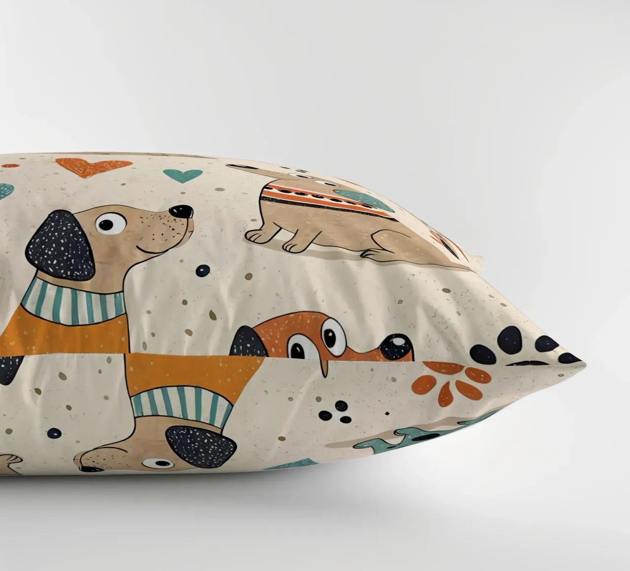 Modello di scarabocchio per cani cuscino da Happy Littles