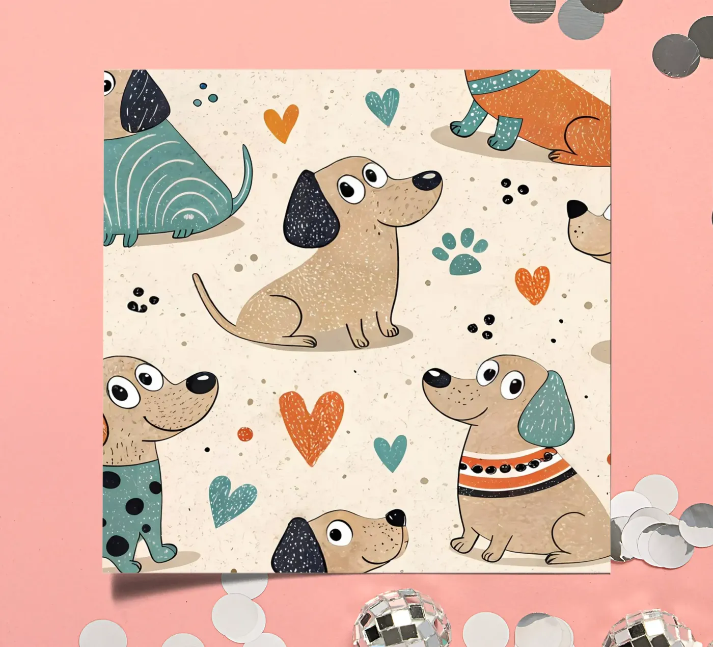 Dog Doodle Pattern sticker sheet by Happy Littles