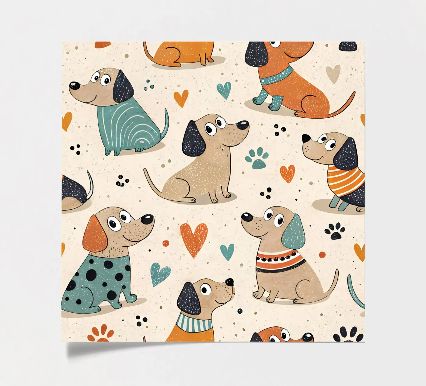 Dog Doodle Pattern sticker sheet by Happy Littles