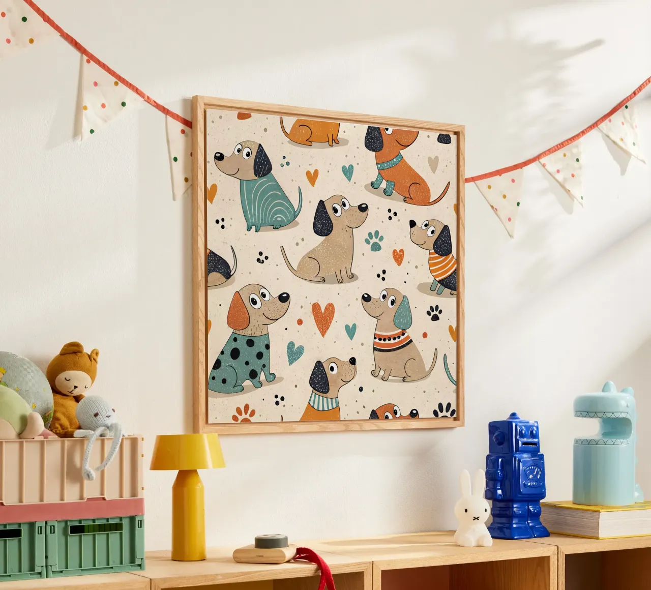 Dog Doodle Pattern plexiglass da Happy Littles