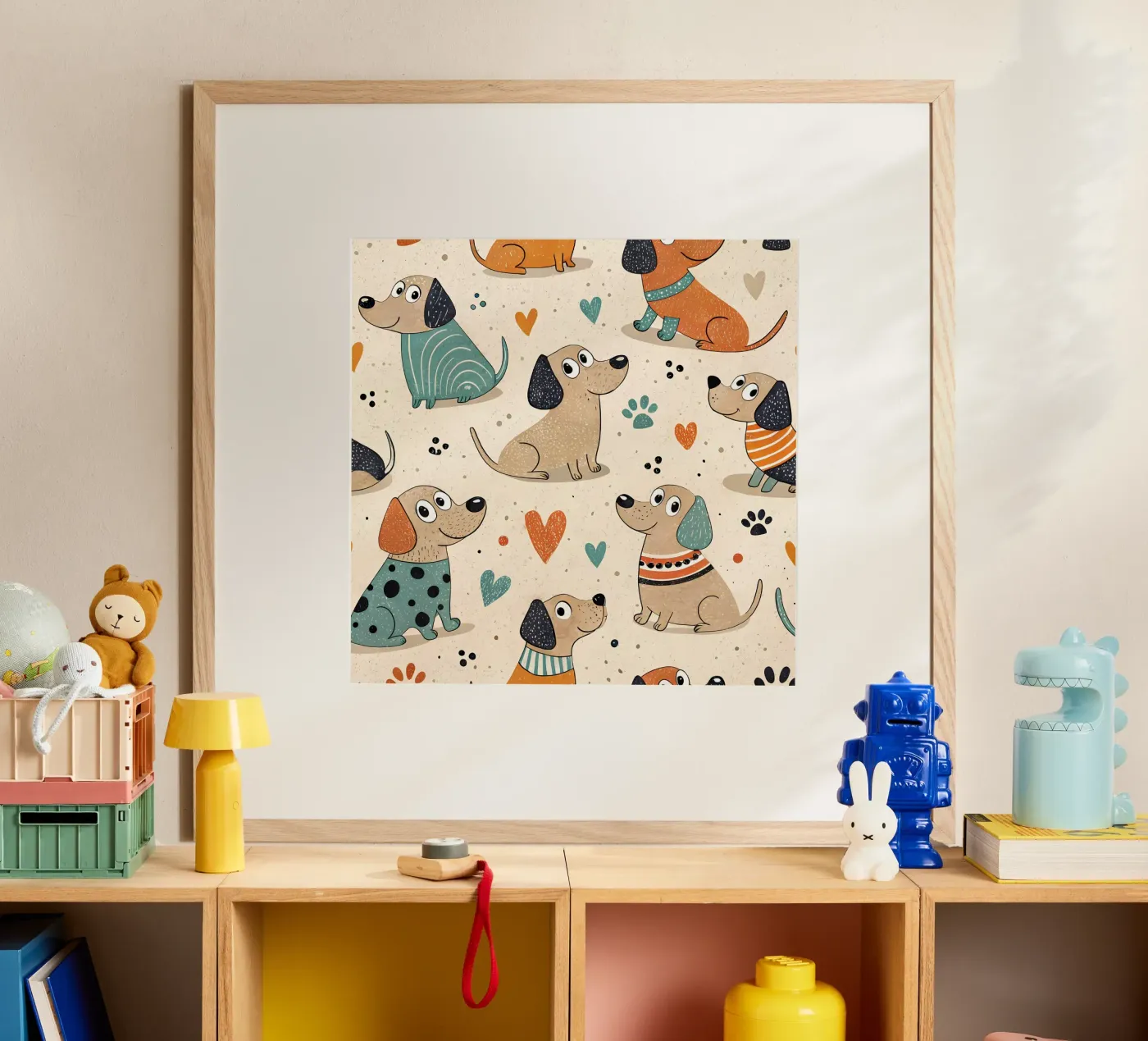 Dog Doodle Pattern poster da Happy Littles