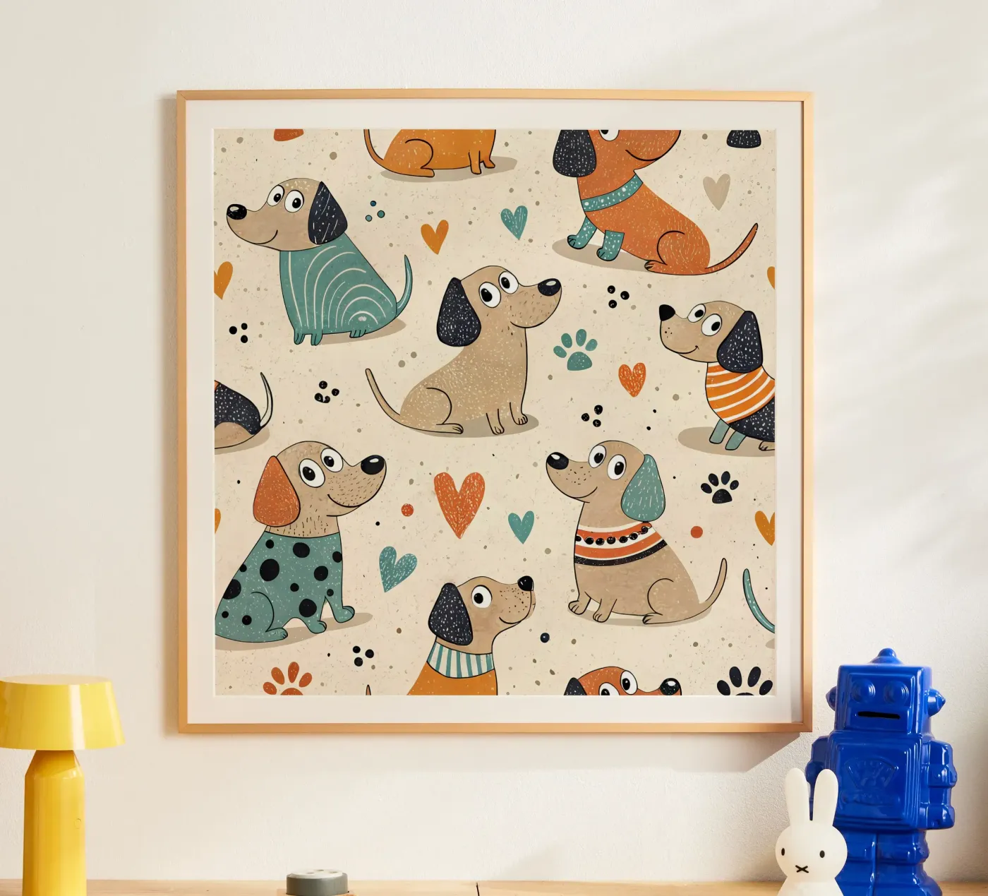 Dog Doodle Pattern poster da Happy Littles