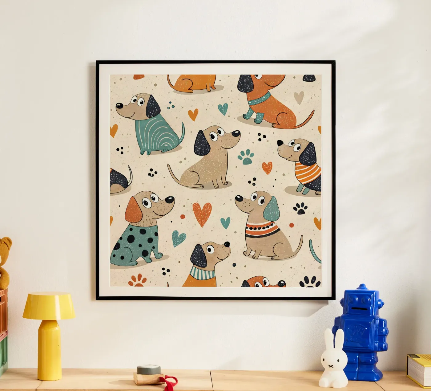 Dog Doodle Pattern poster da Happy Littles