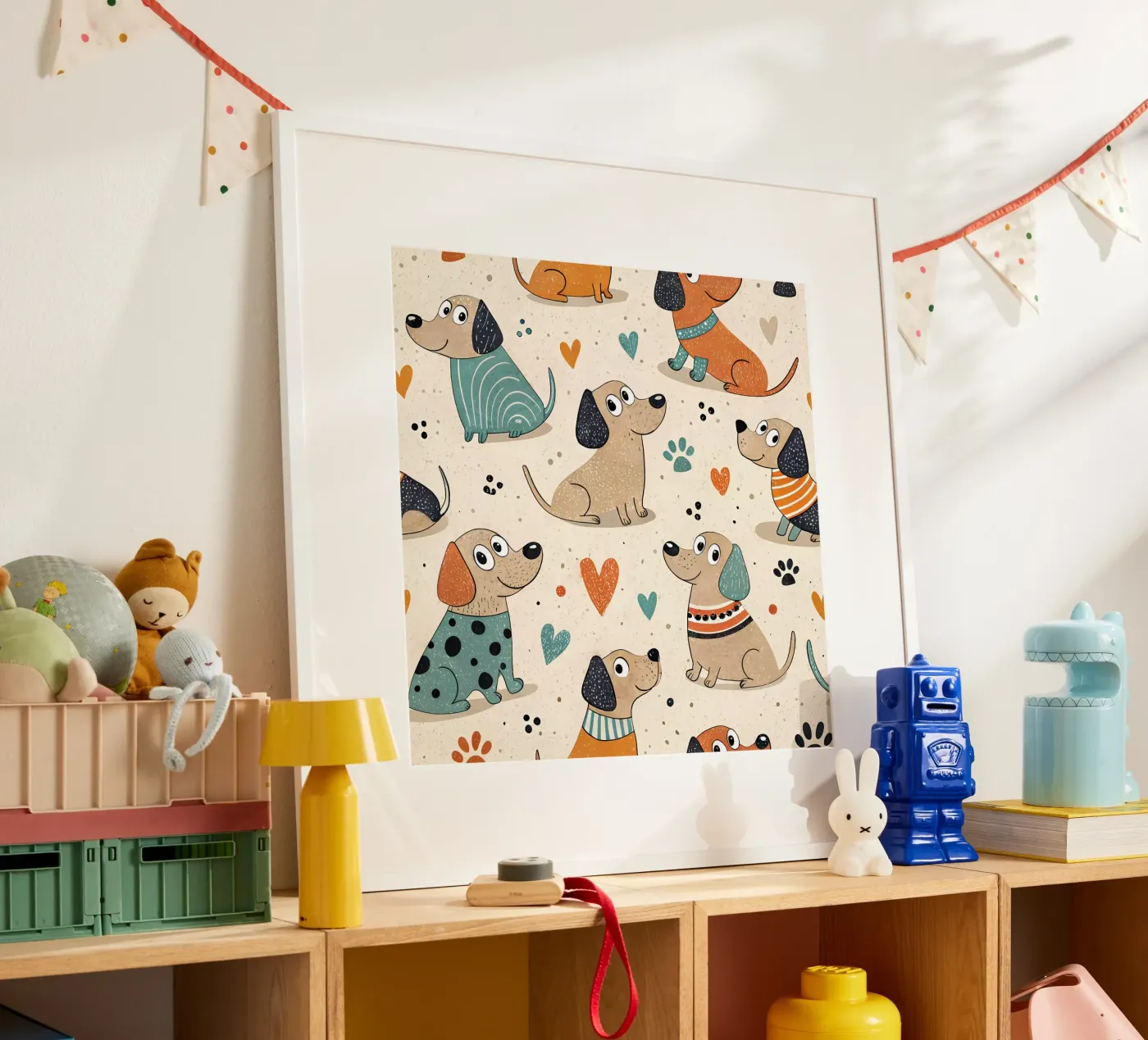 Dog Doodle Pattern poster da Happy Littles