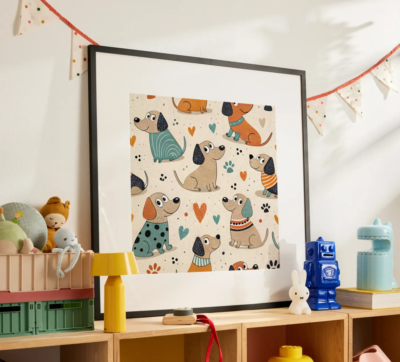 Dog Doodle Pattern poster da Happy Littles