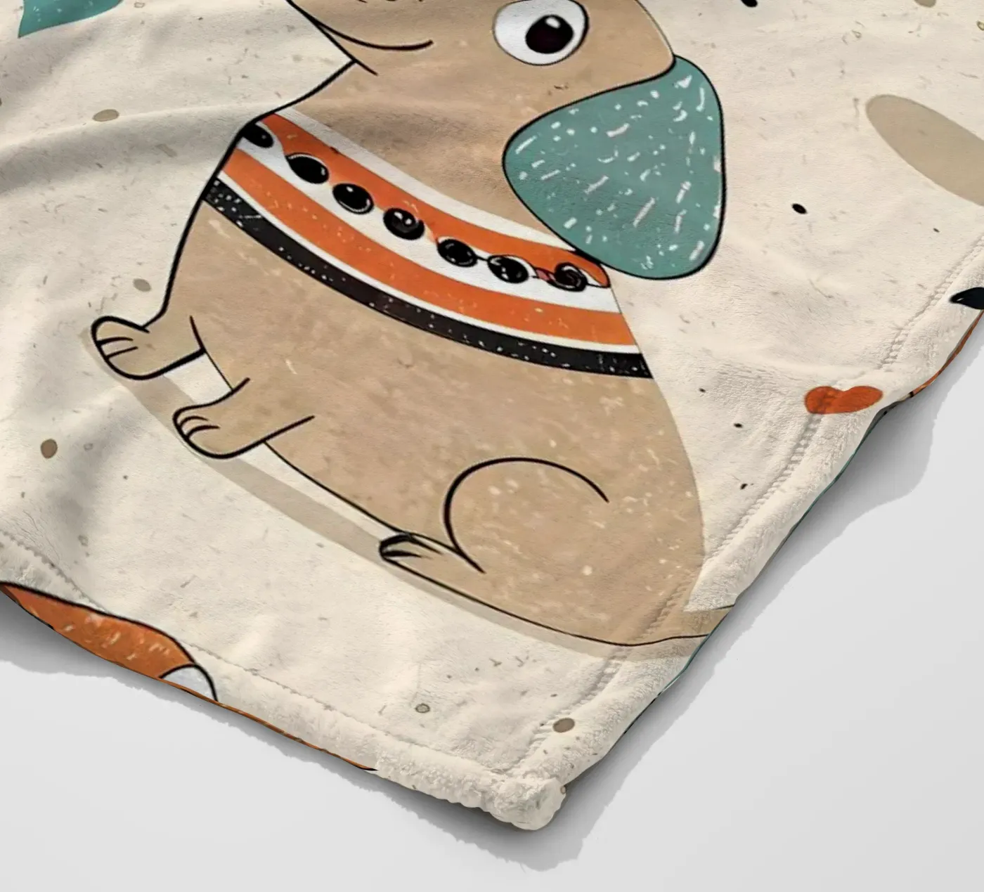 Dog Doodle Pattern fleecedeken van Happy Littles