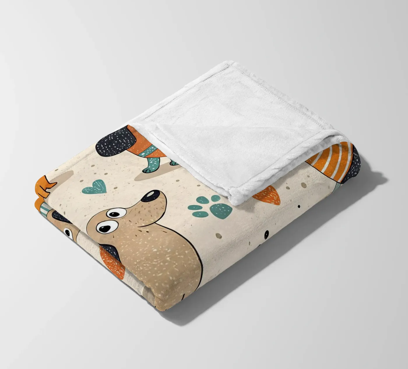 Dog Doodle Pattern fleecedeken van Happy Littles