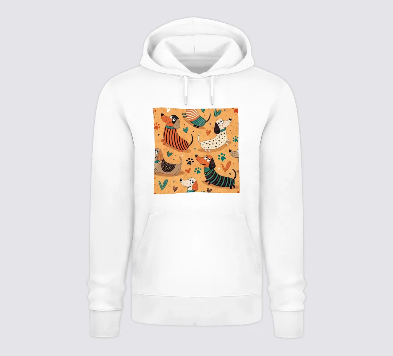 Modello di scarabocchio per cani felpa con cappuccio da Happy Littles